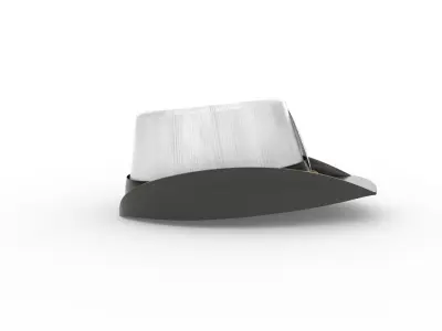 Navy Petty Officer Cap Hat Woman 3D model