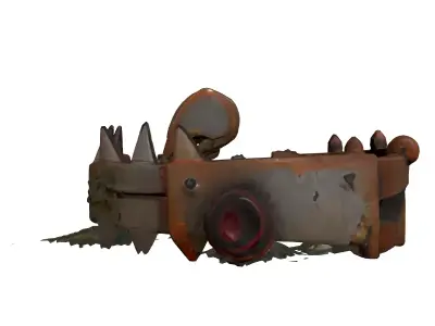 Rusty Medieval Bear Trap Game Asset Low-poly 3D model
