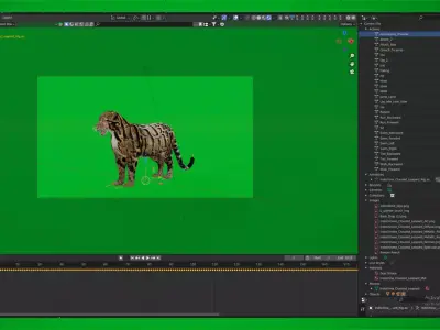 Indochina Clouded Leopard Free 3D model
