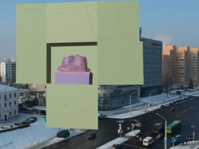 Nike Shoe 3D Advertisement 3D model