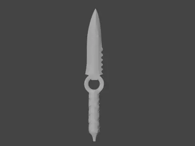 Rune stone dagger Low-poly 3D model