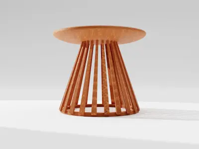 Round Center Table with Circular Base Free 3D model