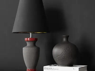  Eno Ceramic Arrius Shade Lamp Model, Black 