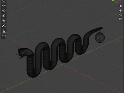 Chinese New Year Of Snake 3D Design Element 3D model