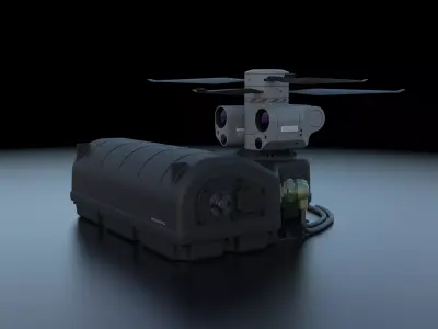 Tethered drone concept 3D model
