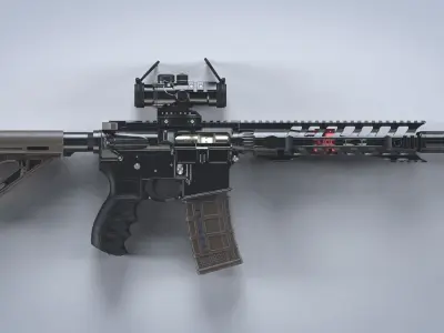 M4A1 -  AR-15 High-poly 3D model