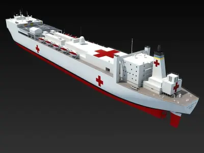 USNS Mercy Hospital Ship T-AH-19 3D model