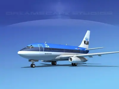 Boeing 737-100 KLM Royal Dutch Airlines 3D model