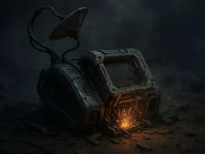 Device03 Comms Device Broken LowPoly LOD Low-poly 3D model