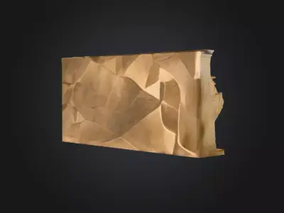 Roman Marble Relief Low-poly 3D model