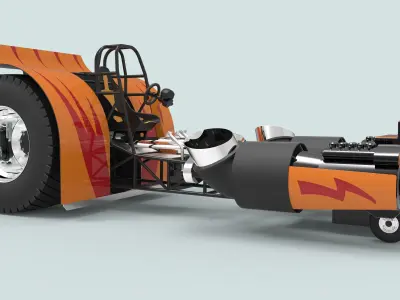 Jet pulling tractor 3D model