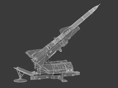S-75 Dvina Surface-to-air Missile System 3D model