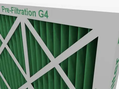 Pleated Filter 3D model