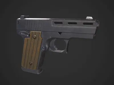 Glock 36 Custom Low-poly 3D model