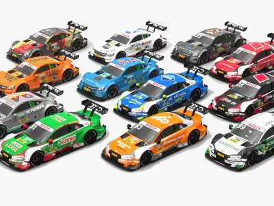 DTM Season 2018 Race Car Collection 3D model