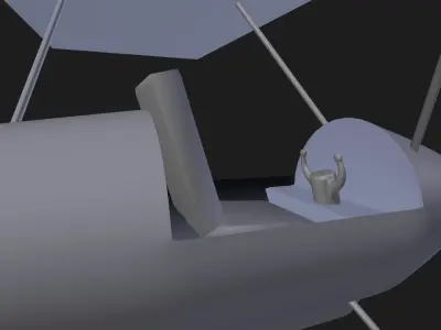 Aeroplane biplane Free 3D model