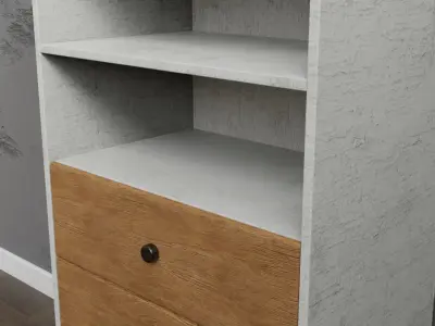 Modern Tall Drawer Free 3D model