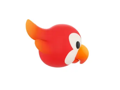 Prop168 Parrot Head 3D model