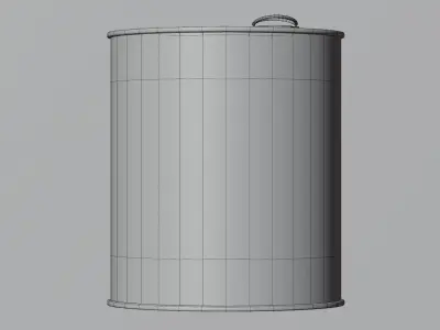 Round Lube Oil Can 3D model