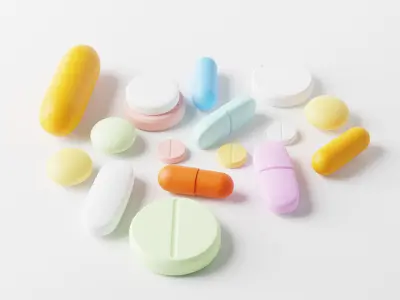 Medicine Pills Low-poly 3D model