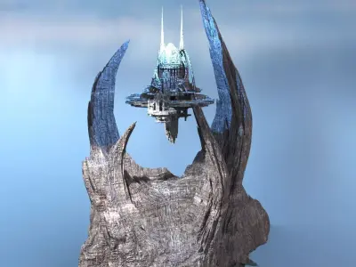 Aster Grand Ocean Sci Fi shards 3 3D model