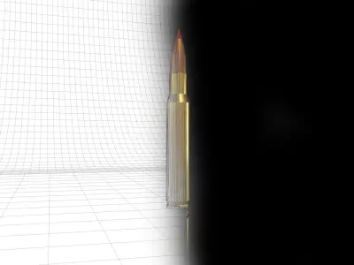 Rifle cartridge By Timvias Free low-poly 3D model