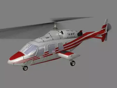 Bell 222 V4 Helicoopter Low-poly 3D model