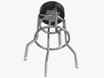 Retro&nbsp;&nbsp;Bar&nbsp;Stool Tall Chair 3D model
