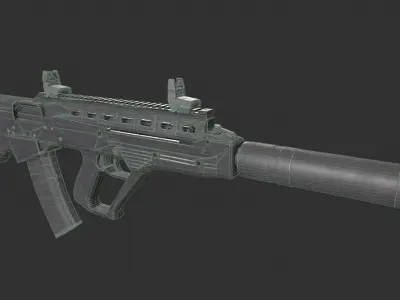 Malyuk Vulcan Rifle Low-poly 3D model