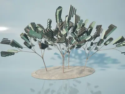 Conceptual shrub S1Av3 Free low-poly 3D model