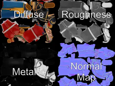 Royal Guard Toy Soldier Model Pack Low-poly 3D model