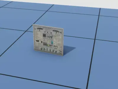 Cork Board Russian Military poster 3D model