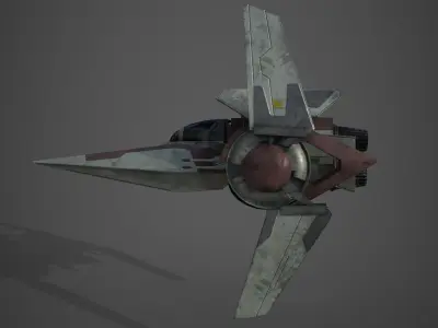 V-wing starfighter 3D model