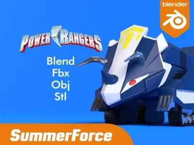 Triceratops Dinozord - Power Ranger 3D model