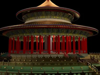 Chinese ancient pavilion   3D model