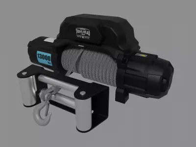 Electric 12v winch 3D model