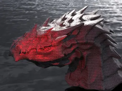 Great Wyvern Arthurian Dragon Sculpture   3D model