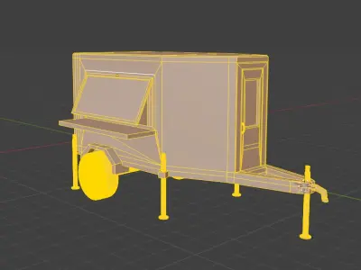 trailer car Free 3D model