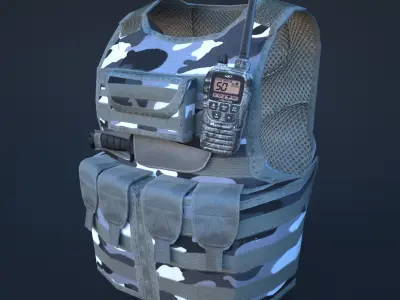 body armor winter Low-poly 3D model