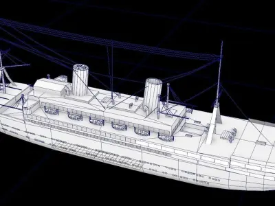 General von Steuben 1945 Low-poly 3D model