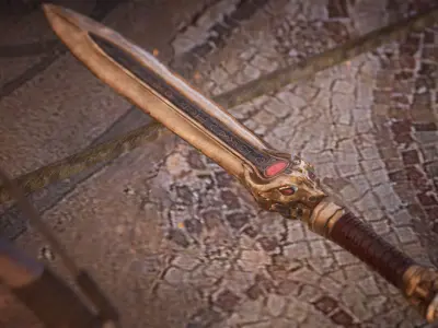 Egyptian Weapons 10 Assets Low-poly 3D model