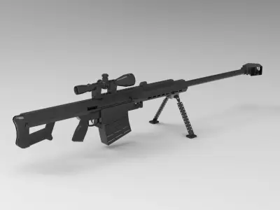 Sniper Rifle Barrett 3D model