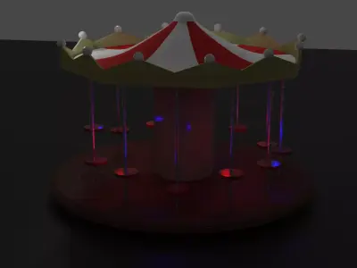 Carosuel for Funfair Free low-poly 3D model