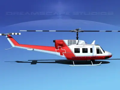 Bell 212 Mercy Flight 3D model