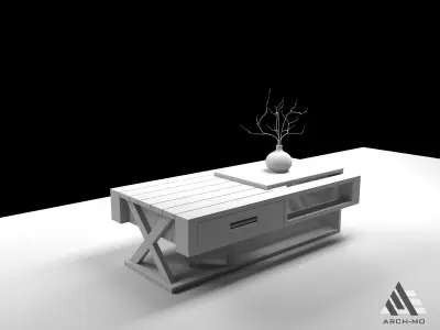 Coffee table 06- furniture Free low-poly 3D model