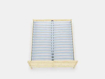 TARVA Bed frame 4 Low-poly 3D model