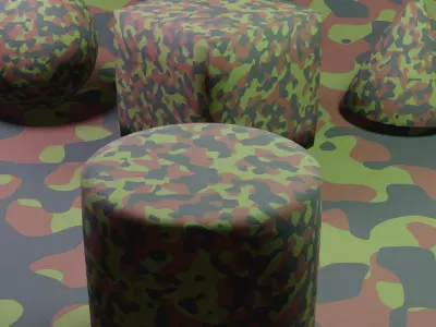 Procedural Military Camouflage - Askeri Kamuflaj Free 3D model