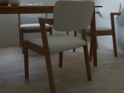Dining Set 9 B2C Franki 3D model