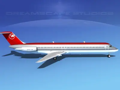 Douglas DC-9-50 Northwest 3D model
