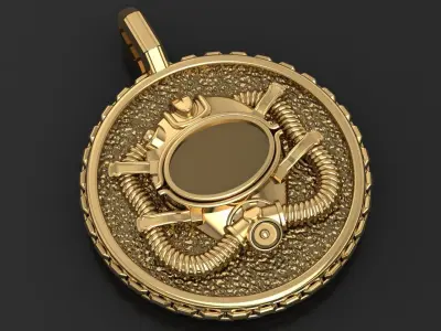 Diver pendant 3D print model